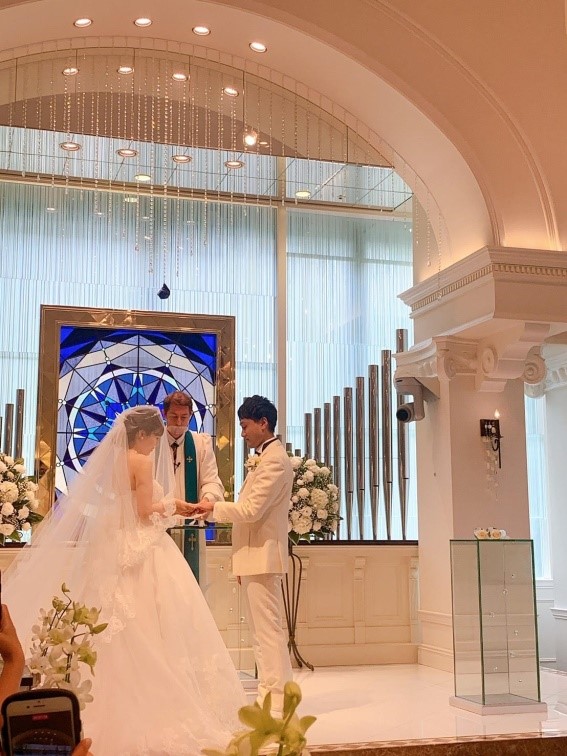 コロナ禍での結婚式に参列致しました